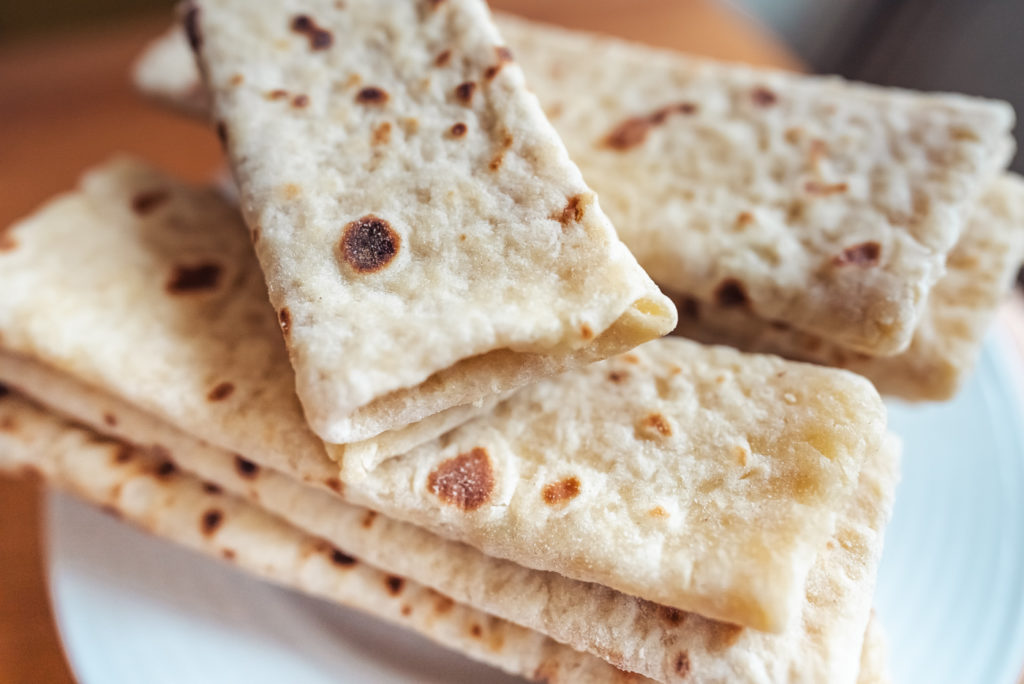 lefse with kling - butter and sugar filling