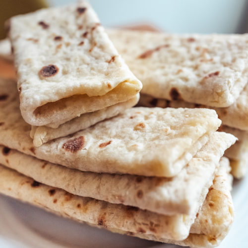 Norwegian lefse with kling - butter and sugar filling