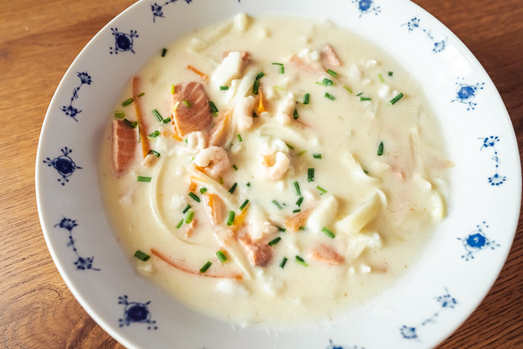 Norwegian fiskesuppe