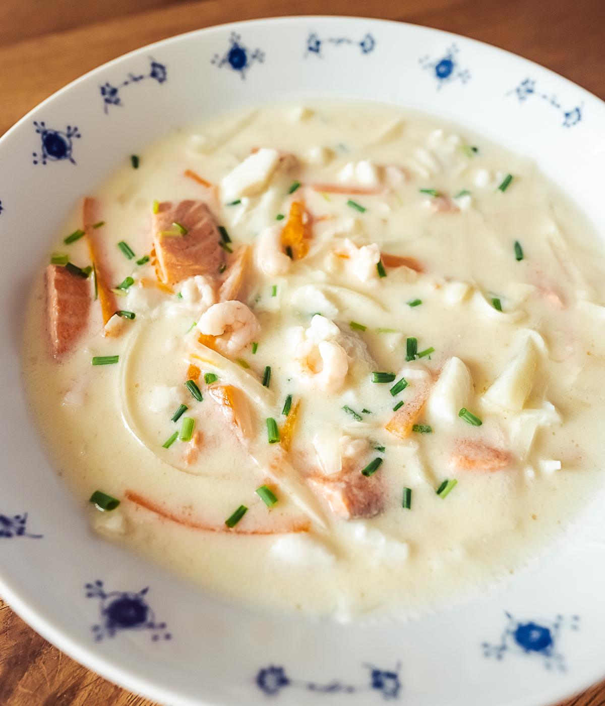 Norwegian fiskesuppe