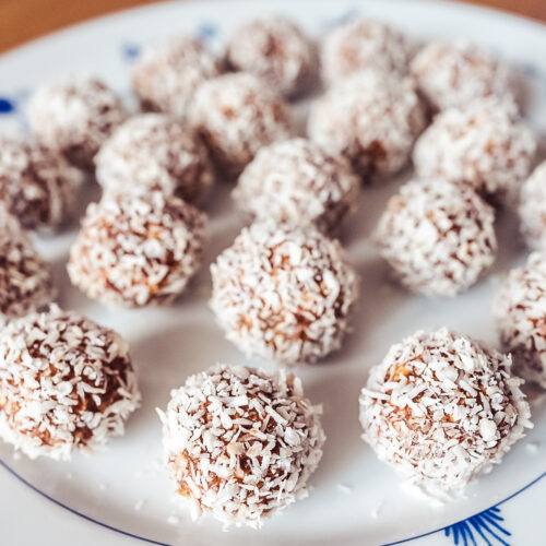 havregrynskugler chocolate oat balls coconut