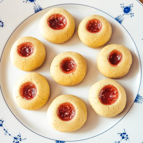 hallongrottor Swedish thumbprint cookies