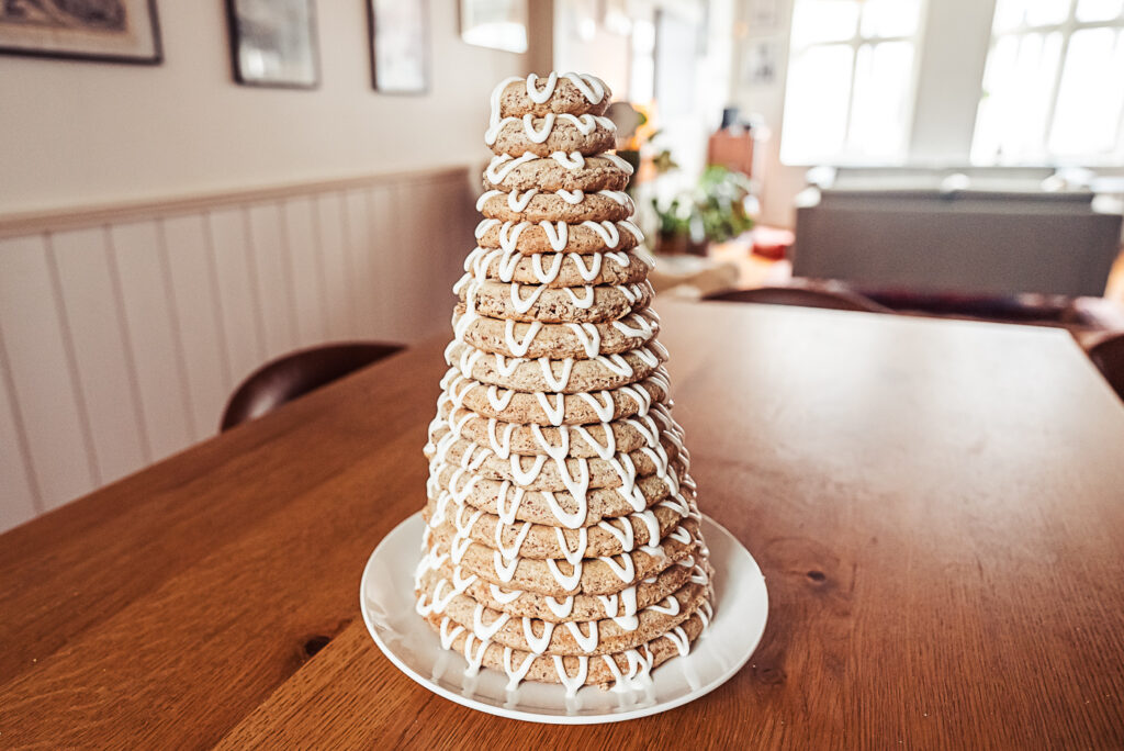 Vegan Kransekake - A traditional Norwegian almond ring cake