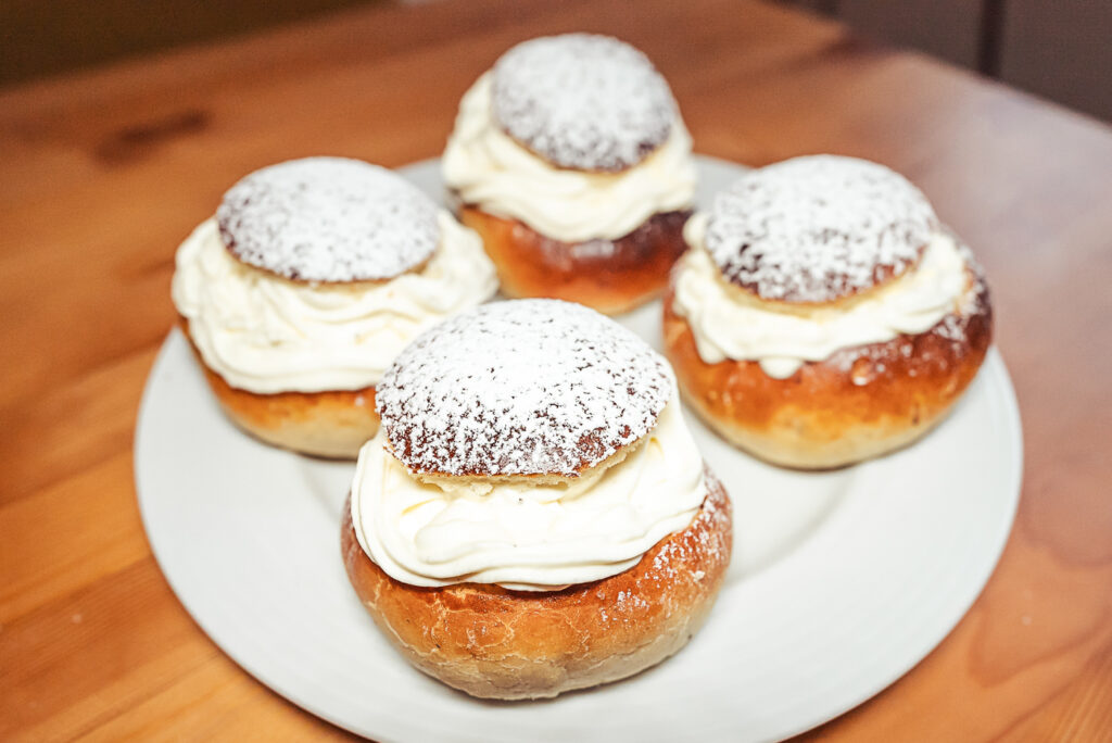 Swedish semlor buns
