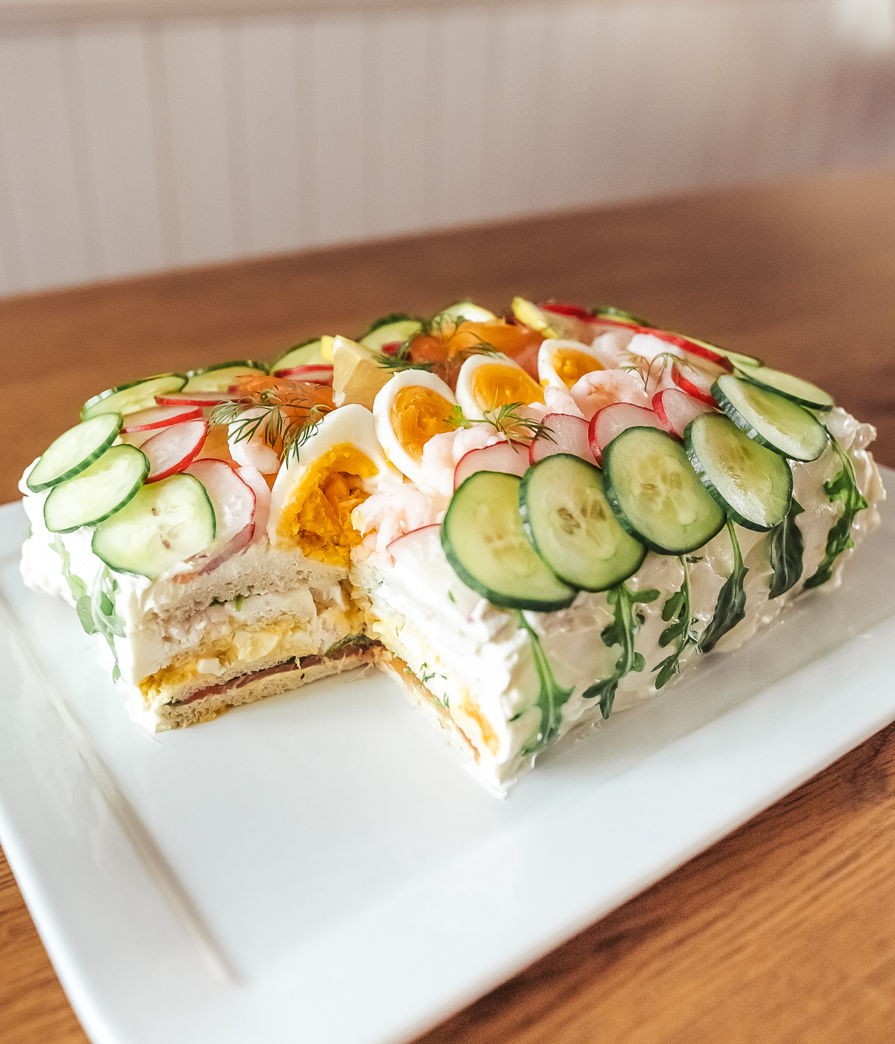 Smörgåstårta (Swedish Sandwich Cake)